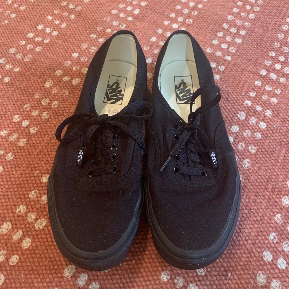 black lace up vans SIZE 11
